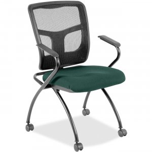 Lorell 8437442 Mesh Back Fabric Seat Nesting Chairs