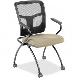 Lorell 8437487 Mesh Back Fabric Seat Nesting Chairs