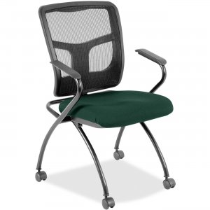 Lorell 8437450 Mesh Back Fabric Seat Nesting Chairs