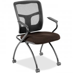 Lorell 8437441 Mesh Back Fabric Seat Nesting Chairs