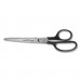 Westcott WTC505255 Contract Stainless Steel Standard Scissors, 7" Long, 3.13" Cut Length, Black Straight Handle