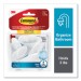 Command MMM2122319 Medium Bath Hooks Value Pack, Plastic, White, 3 lb Capacity, 6 Hooks and 6 Strips
