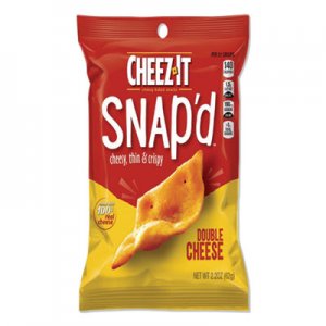 Sunshine KEB24396357 Cheez-it Snap'd Crackers, Double Cheese, 2.2 oz Pouch, 6/Pack