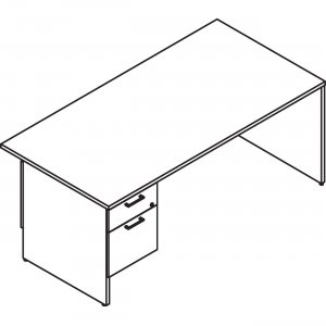 Lacasse 31NEF3072SE Left Single Pedestal Desk - 2-Drawer