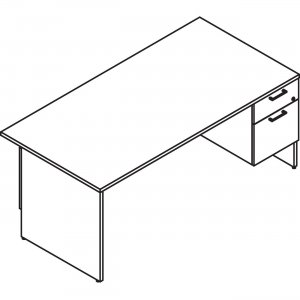 Lacasse 31NES3072FE Right Single Pedestal Desk - 2-Drawer