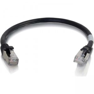 C2G 00981 6in Cat6 Snagless Shielded (STP) Network Patch Cable - Black