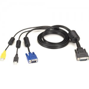 Black Box EHNSECURE3-0006 ServSwitch Secure KVM Switch Cable, VGA, USB, CAC USB to HD26