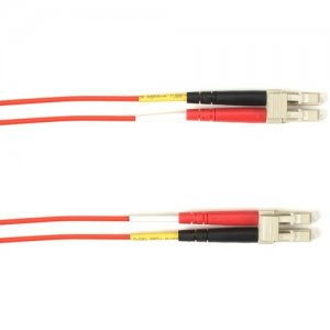 Black Box FOCMP62-003M-LCLC-RD 3-m, LC-LC, 62.5-Micron, Multimode, Plenum, Red Fiber Optic Cable
