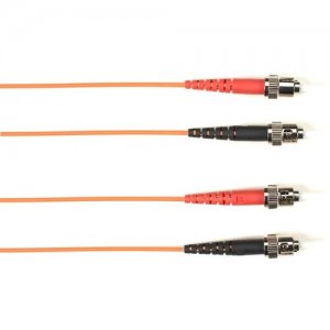 Black Box FOCMR62-001M-STST-OR 1-m, ST-ST, 62.5-Micron, Multimode, PVC, Orange Fiber Optic Cable