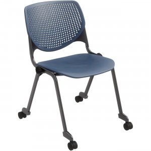 KFI CS2300P03 Poly Caster Stack Chair With Perforated Back