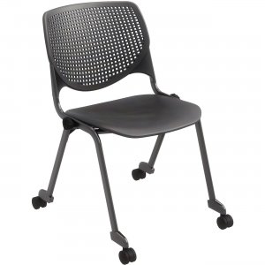 KFI CS2300P10 Poly Caster Stack Chair With Perforated Back