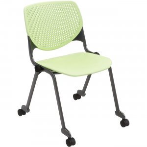 KFI CS2300P14 Poly Caster Stack Chair With Perforated Back