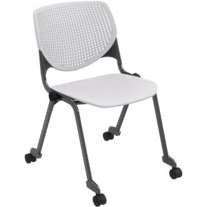 KFI CS2300P13 Poly Caster Stack Chair With Perforated Back