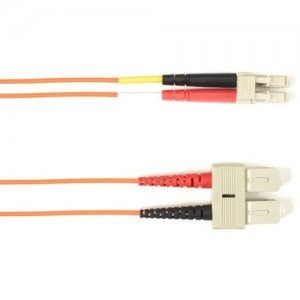 Black Box FOCMR50-002M-SCLC-OR 2-m, SC-LC, 50-Micron, Multimode, PVC, Orange Fiber Optic Cable