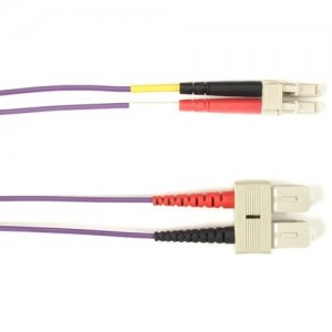 Black Box FOCMR62-001M-SCLC-VT 1-m, SC-LC, 62.5-Micron, Multimode, PVC, Violet Fiber Optic Cable