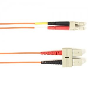 Black Box FOCMR62-005M-SCLC-OR 5-m, SC-LC, 62.5-Micron, Multimode, PVC, Orange Fiber Optic Cable