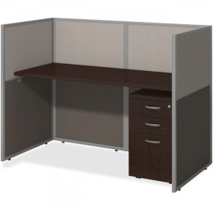 bbf EOD260SMR-03K Easy Office 60W Straight Desk Closed Office with 3 Drawer Mobile Pedestal