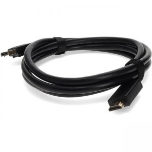 AddOn DISPORT2HDMIMM6F 6ft DisplayPort Male to HDMI Male Black Cable (Requires DP++)