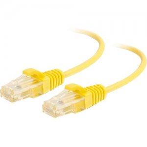 C2G 01174 10ft Cat6 Snagless Unshielded (UTP) Slim Ethernet Network Patch Cable - Yellow