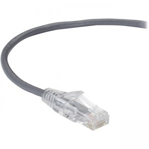 Black Box C6APC28-GY-12 CAT6A UTP Slim-Net Patch Cable, 28AWG, 500-MHz, PVC