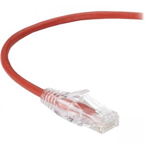 Black Box C6APC28-RD-15 CAT6A UTP Slim-Net Patch Cable, 28AWG, 500-MHz, PVC