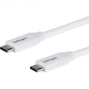 StarTech.com USB2C5C2MW USB-C to USB-C Cable w/ 5A PD-M/M-White-2m(6 ft.)-USB 2