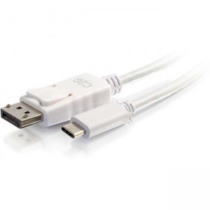 C2G 26880 6ft USB C to DisplayPort 4K Cable White