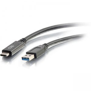 C2G 28832 6ft USB 3.0 Type C to USB A - USB Cable Black M/M