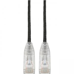 Tripp Lite N201-S06-BK Cat6 UTP Patch Cable (RJ45) - M/M, Gigabit, Snagless, Molded, Slim, Black, 6 ft