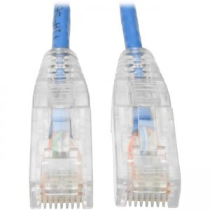 Tripp Lite N201-S10-BL Cat6 UTP Patch Cable (RJ45) - M/M, Gigabit, Snagless, Molded, Slim, Blue, 10 ft