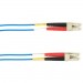 Black Box #FOCMRM4-001M-LCLC-BL Colored Fiber OM4 50/125 Multimode Fiber Optic Patch Cable - OFNR PVC