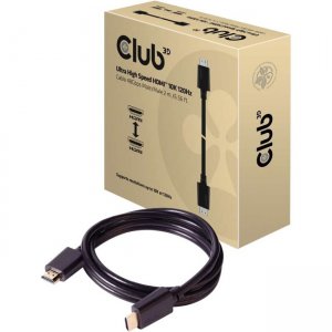 Club 3D CAC-1372 Ultra High Speed HDMI Cable 10K 120Hz 48Gbps M/M 2 m./6.56 ft