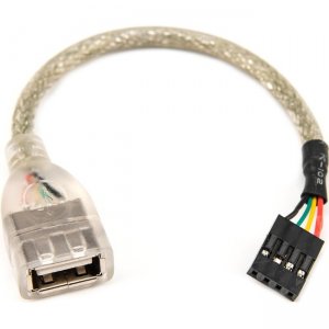 Rocstor Y10A208-B1 USB 2.0 Cable - USB A to Motherboard 4 Pin