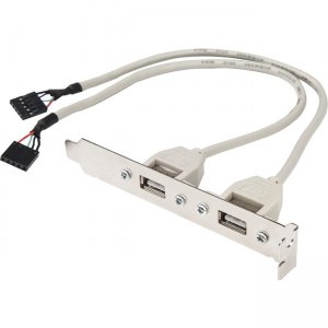 Rocstor Y10A213-GY1 2 Port USB A Female Low Profile Slot Plate Adapter