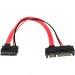 Rocstor Y10C253-R1 6in Slimline SATA to SATA Adapter with Power - F/M