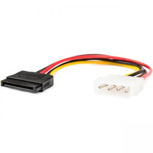 Rocstor Y10C214-B1 6in 4 Pin Molex to Left Angle SATA Power Cable Adapter