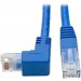 Tripp Lite N204-001-BL-DN Down-Angle Cat6 UTP Patch Cable (RJ45) - 1 ft., M/M, Gigabit, Molded, Blue