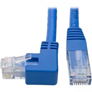 Tripp Lite N204-001-BL-LA Left-Angle Cat6 UTP Patch Cable (RJ45) - 1 ft., M/M, Gigabit, Molded, Blue