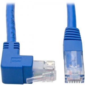 Tripp Lite N204-001-BL-UP Up-Angle Cat6 UTP Patch Cable (RJ45) - 1 ft., M/M, Gigabit, Molded, Blue