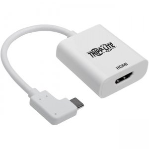 Tripp Lite U444-06N-HD4KRA Right-Angle USB-C to HDMI Adapter, M/F, White