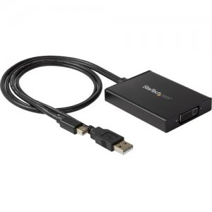 StarTech.com MDP2DVID2 Mini DisplayPort to Dual-Link DVI Adapter - USB Powered - Black