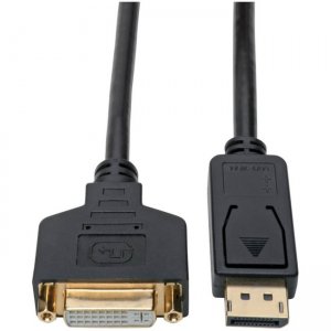 Tripp Lite P134-001-GC DisplayPort to DVI Cable Adapter - M/F, Black, 1 ft