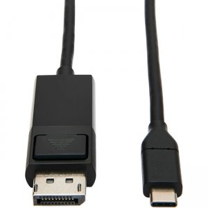 Tripp Lite U444-003-DP-BE USB-C to DisplayPort Adapter, M/M, Black, 3 ft