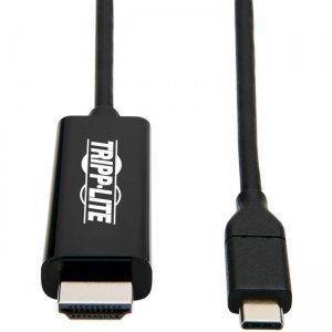 Tripp Lite U444-003-H4K6BE USB-C to HDMI Adapter, M/M, Black, 3 ft