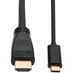 Tripp Lite U444-003-H4K6BM USB-C to HDMI Adapter, M/M, Black, 3 ft