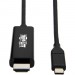 Tripp Lite U444-006-H4K6BE USB-C to HDMI Adapter, M/M, Black, 6 ft
