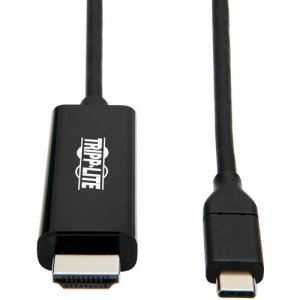 Tripp Lite U444-009-H4K6BE USB-C to HDMI Adapter, M/M, Black, 9 ft