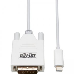 Tripp Lite U444-010-DE USB-C to DVI Adapter Cable (M/M), White, 10 ft. (3 m)