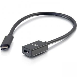 C2G 28657 1ft USB-C to C 3.1 (Gen 2) Male to Female Extension Cable (10Gbps)