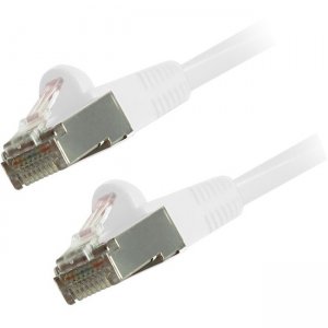 Comprehensive CAT6STP-7WHT Cat6 Snagless Shielded Ethernet Cables, White, 7ft